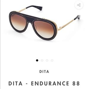 DITA 88 Endurance aviator sunglasses. Black and Gold.
